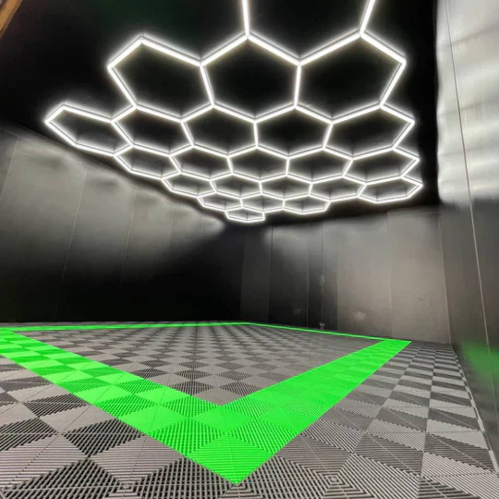 Hexagon Garage Lights: 8 Grids